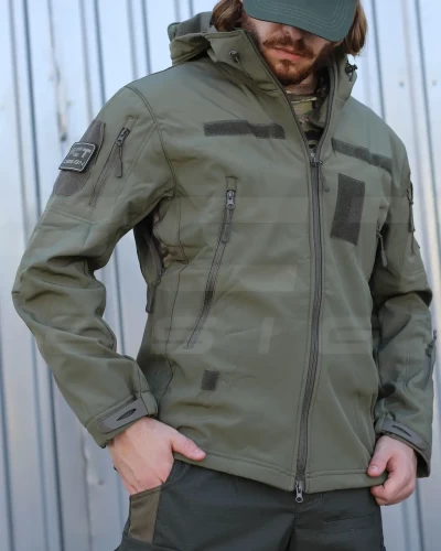 Куртка тактична Альфа Софтшел фліс хакі 40-42/3 40-42/3