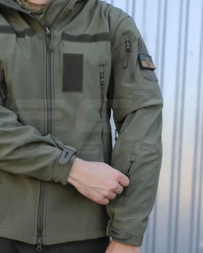 Куртка тактична Альфа Софтшел фліс хакі 40-42/3 40-42/3