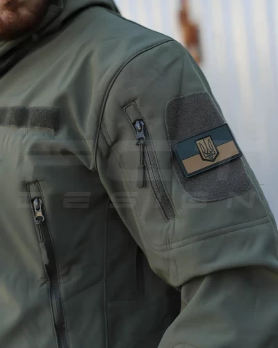 Куртка тактична Альфа Софтшел фліс хакі 40-42/3 40-42/3