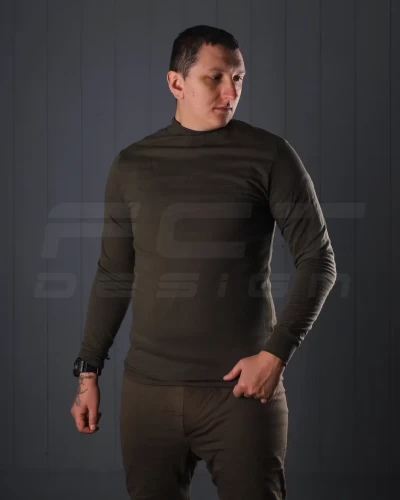 Гольф трикотаж із начосом хакі 42 42