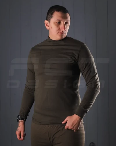 Гольф трикотаж із начосом хакі 42 42