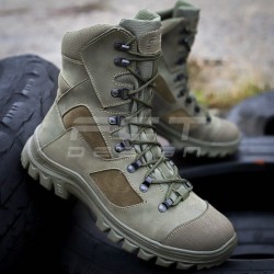 Берці тактичні зимові Stalker шкіра Crazy Horse натуральна вовна хакі
