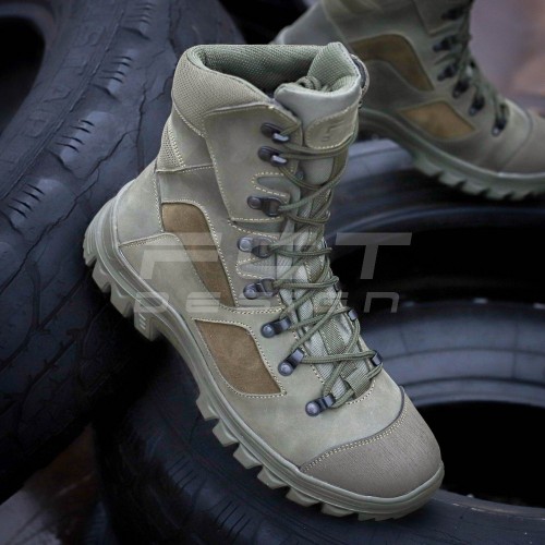 Берці тактичні зимові Stalker шкіра Crazy Horse натуральна вовна хакі 39 39