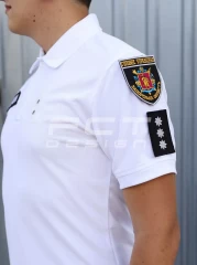 Футболка поло для Поліції вологовідвідна CoolPass біла