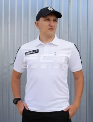 Футболка поло для Поліції вологовідвідна CoolPass біла