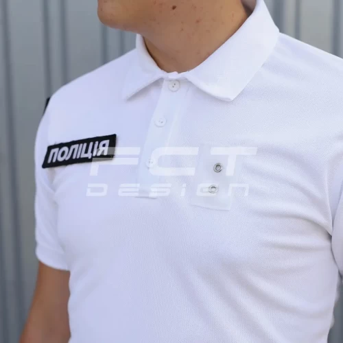 Футболка поло для Поліції вологовідвідна CoolPass біла 42 42