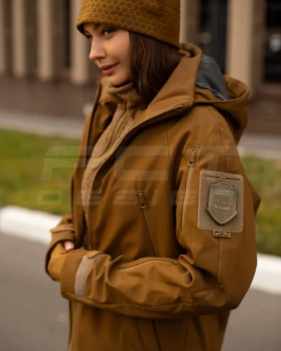 Куртка жіноча тактична зимова Хантер Софтшелл фліс койот 40-42/3 40-42/3