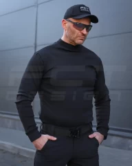 Гольф трикотаж із начосом чорний