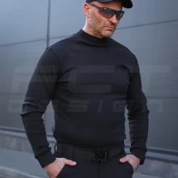 Гольф трикотаж із начосом чорний