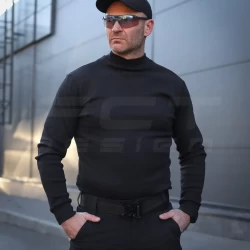 Гольф трикотаж із начосом чорний