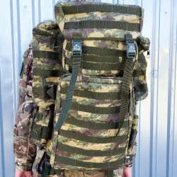 Сумка транспортна баул - рюкзак 100л військовий водозахисний Oxford 600D Камуфляж