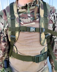 Сумка транспортна баул - рюкзак 100л військовий водозахисний Oxford 600D Камуфляж