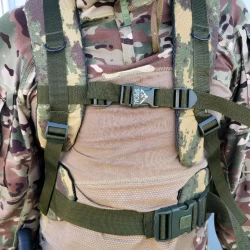 Сумка транспортна баул - рюкзак 100л військовий водозахисний Oxford 600D Камуфляж