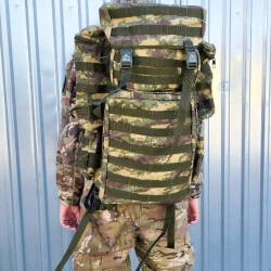Сумка транспортна баул - рюкзак 100л військовий водозахисний Oxford 600D Камуфляж