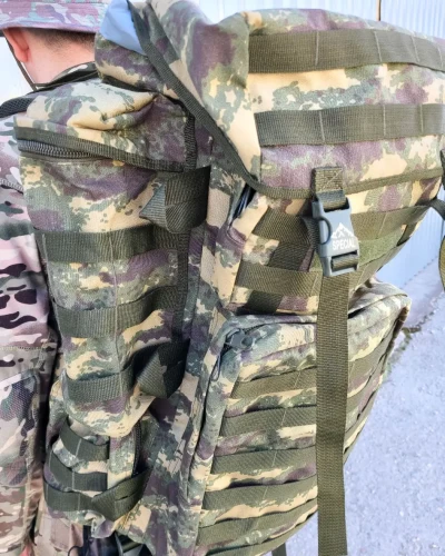 Сумка транспортна баул - рюкзак 100л військовий водозахисний Oxford 600D Камуфляж