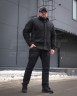 Тактическая милитари Рубашка Сталкер FCT конвас стрейч на флисе черный 40-42/3