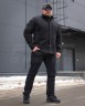 Тактическая милитари Рубашка Сталкер FCT конвас стрейч на флисе черный 40-42/3