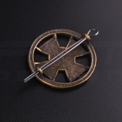 Беретний знак кокарда ДПСУ кругла метал