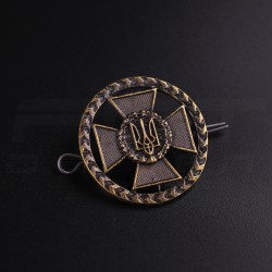 Беретний знак кокарда ДПСУ кругла метал