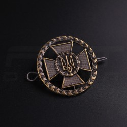 Беретний знак кокарда ДПСУ кругла метал