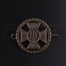 Беретний знак кокарда ДПСУ кругла метал