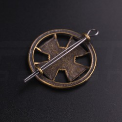 Беретний знак кокарда ДПСУ кругла метал