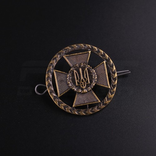 Беретний знак кокарда ДПСУ кругла метал  