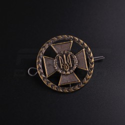 Беретний знак кокарда ДПСУ кругла метал