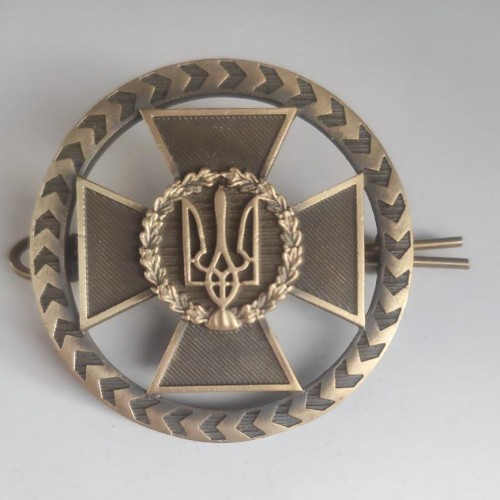 Беретний знак кокарда ДПСУ кругла метал