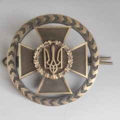 Беретний знак кокарда ДПСУ кругла метал