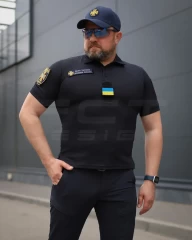 Футболка Поло для ДСНС вологовідвідна CoolPass темно-синя