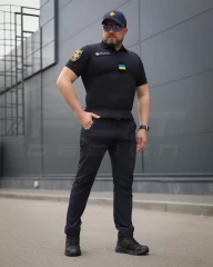 Футболка Поло для ДСНС вологовідвідна CoolPass темно-синя