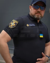 Футболка Поло для ДСНС вологовідвідна CoolPass темно-синя