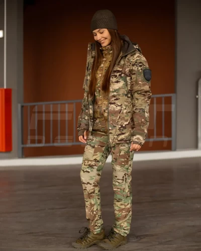 Куртка жіноча тактична зимова Хантер Софтшелл фліс мультикам 40-42/3 40-42/3