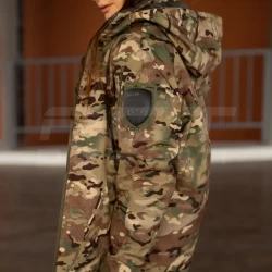 Куртка жіноча тактична зимова Хантер Софтшелл фліс мультикам