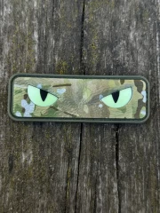 Шеврон/патч гумовий ПВХ Очі кота мультикам