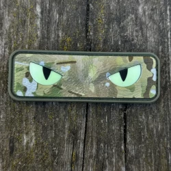 Шеврон/патч гумовий ПВХ Очі кота мультикам