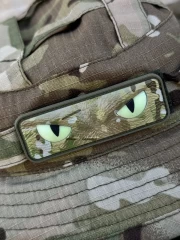 Шеврон/патч гумовий ПВХ Очі кота мультикам