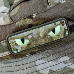 Шеврон/патч гумовий ПВХ Очі кота мультикам