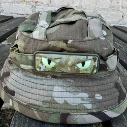 Шеврон/патч гумовий ПВХ Очі кота мультикам