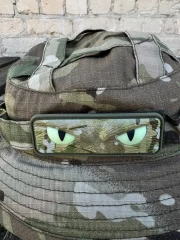 Шеврон/патч гумовий ПВХ Очі кота мультикам