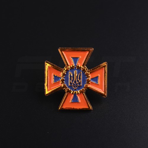 Беретний знак кокарда ДСНС на кашкет пластик  