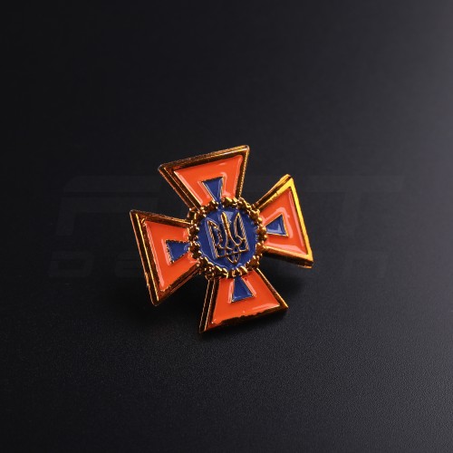 Беретний знак кокарда ДСНС на кашкет пластик  