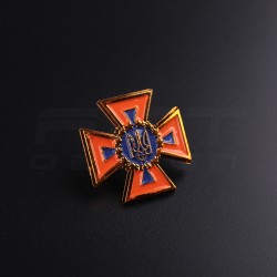 Беретний знак кокарда ДСНС на кашкет пластик