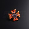 Беретный знак кокарда ДСНС на фуражку пластик