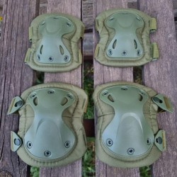 Комплект налокотников и наколенников тактических Хаки