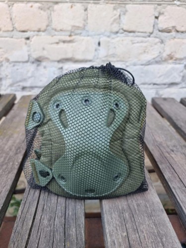 Комплект налокітників та наколінників тактичних Хакі