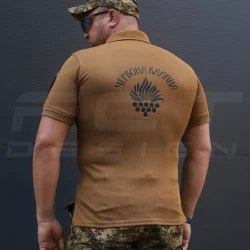 Футболка поло НГУ CoolPass с липучками койот 14 бригада НГУ Красная Калина