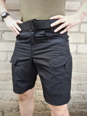 Шорти тактичні стрейч ріп-стоп чорні STURM