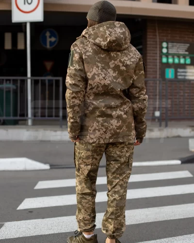 Куртка жіноча тактична зимова Хантер Софтшелл фліс піксель ЗСУ 40-42/3 40-42/3